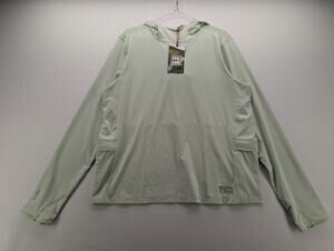 NWT AKHG Women's Sunflare High-UPF Cooling Hoodie in Light Celadon size Large